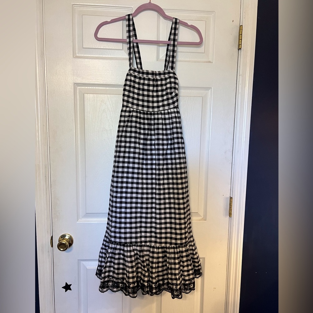 J. Crew NWT Black and White Gingham Dress